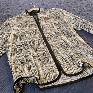 Sparkling Zebra Print zip up MSK Jacket